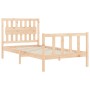 Estructura de cama con cabecero madera maciza 100x200 cm de , Camas y somieres - Ref: Foro24-3192416, Precio: 119,28 €, Descu...