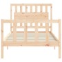 Estructura de cama con cabecero madera maciza 100x200 cm de , Camas y somieres - Ref: Foro24-3192416, Precio: 119,28 €, Descu...