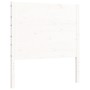 Estructura de cama individual con cabecero madera maciza blanco de , Camas y somieres - Ref: Foro24-3192712, Precio: 132,46 €...