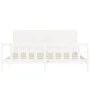 Double bed frame with white solid wood headboard by , Beds and slatted bases - Ref: Foro24-3192767, Price: 222,17 €, Discount: %