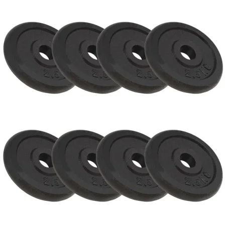 Discos de pesas de hierro fundido 8 piezas 2,5 kg de vidaXL, Peso libre - Ref: Foro24-91391, Precio: 86,27 €, Descuento: %