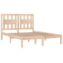 Estructura de cama madera maciza de pino 140x190 cm de , Camas y somieres - Ref: Foro24-3103913, Precio: 122,14 €, Descuento: %