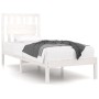 Estructura de cama madera maciza de pino blanca 100x200 cm de , Camas y somieres - Ref: Foro24-3103924, Precio: 107,50 €, Des...
