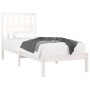 Estructura de cama madera maciza de pino blanca 100x200 cm de , Camas y somieres - Ref: Foro24-3103924, Precio: 107,50 €, Des...