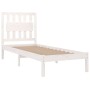 Estructura de cama madera maciza de pino blanca 100x200 cm de , Camas y somieres - Ref: Foro24-3103924, Precio: 107,50 €, Des...