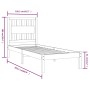 Estructura de cama madera maciza de pino blanca 100x200 cm de , Camas y somieres - Ref: Foro24-3103924, Precio: 107,50 €, Des...