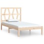 Estructura de cama madera maciza de pino 75x190 cm de , Camas y somieres - Ref: Foro24-3103958, Precio: 79,99 €, Descuento: %