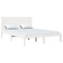 Estructura de cama de madera maciza blanca 135x190 cm de , Camas y somieres - Ref: Foro24-3104129, Precio: 186,75 €, Descuent...