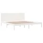 White solid wood bed frame Supe King 180x200 cm by , Beds and slatted bases - Ref: Foro24-3104169, Price: 203,55 €, Discount: %