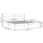 White solid wood bed frame Supe King 180x200 cm by , Beds and slatted bases - Ref: Foro24-3104169, Price: 203,55 €, Discount: %