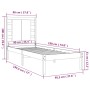 Estructura de cama madera maciza 90x190 cm de , Camas y somieres - Ref: Foro24-3104183, Precio: 93,94 €, Descuento: %