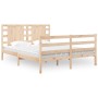 Estructura de cama madera maciza de pino 135x190 cm de , Camas y somieres - Ref: Foro24-3104258, Precio: 142,82 €, Descuento: %