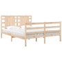 Estructura de cama madera maciza de pino 135x190 cm de , Camas y somieres - Ref: Foro24-3104258, Precio: 142,82 €, Descuento: %