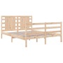 Estructura de cama madera maciza de pino 135x190 cm de , Camas y somieres - Ref: Foro24-3104258, Precio: 142,82 €, Descuento: %