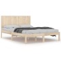 Estructura de cama de madera maciza de pino 200x200 cm de , Camas y somieres - Ref: Foro24-3104433, Precio: 168,46 €, Descuen...
