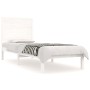 Estructura de cama madera maciza individual blanco 75x190 cm de , Camas y somieres - Ref: Foro24-3104569, Precio: 109,32 €, D...
