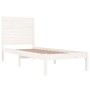 Estructura de cama madera maciza individual blanco 75x190 cm de , Camas y somieres - Ref: Foro24-3104569, Precio: 109,32 €, D...