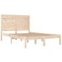 Estructura de cama de matrimonio madera maciza 135x190 cm de , Camas y somieres - Ref: Foro24-3104583, Precio: 168,80 €, Desc...