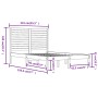 Estructura de cama de matrimonio madera maciza 135x190 cm de , Camas y somieres - Ref: Foro24-3104583, Precio: 168,80 €, Desc...