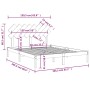 Estructura de cama de madera maciza de pino 160x200 cm de , Camas y somieres - Ref: Foro24-3104878, Precio: 127,39 €, Descuen...