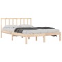 Estructura de cama madera maciza de pino 135x190 cm de , Camas y somieres - Ref: Foro24-3105111, Precio: 136,38 €, Descuento: %