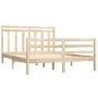 Solid wood bed frame 140x200 cm by , Beds and slatted bases - Ref: Foro24-3105295, Price: 118,93 €, Discount: %