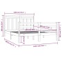 Estructura de cama madera maciza 140x200 cm de , Camas y somieres - Ref: Foro24-3105295, Precio: 122,11 €, Descuento: %