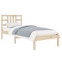 Estructura de cama madera maciza 75x190 cm de , Camas y somieres - Ref: Foro24-3105365, Precio: 79,32 €, Descuento: %