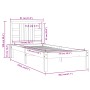 Estructura de cama madera maciza 75x190 cm de , Camas y somieres - Ref: Foro24-3105365, Precio: 79,32 €, Descuento: %