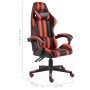 Silla gaming de cuero sintético negro y rojo en Sillas de oficina | Comprar online en Foru.es