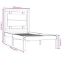 Estructura de cama madera maciza de pino blanca 100x200 cm de , Camas y somieres - Ref: Foro24-3105526, Precio: 115,83 €, Des...