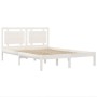 Estructura de cama de madera maciza blanca 135x190 cm de , Camas y somieres - Ref: Foro24-3105511, Precio: 164,83 €, Descuent...