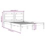 Estructura de cama de madera maciza blanca 135x190 cm de , Camas y somieres - Ref: Foro24-3105511, Precio: 164,83 €, Descuent...