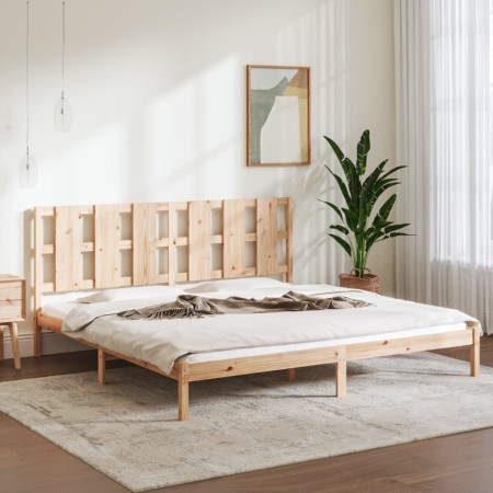 Estructura de cama madera maciza 180x200 cm de , Camas y somieres - Ref: Foro24-3105615, Precio: 153,17 €, Descuento: %