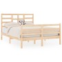 Estructura de cama madera maciza 140x190 cm de , Camas y somieres - Ref: Foro24-3105840, Precio: 122,95 €, Descuento: %