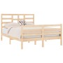 Estructura de cama madera maciza 140x190 cm de , Camas y somieres - Ref: Foro24-3105840, Precio: 122,95 €, Descuento: %