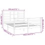 Estructura de cama madera maciza 140x190 cm de , Camas y somieres - Ref: Foro24-3105840, Precio: 122,95 €, Descuento: %