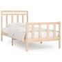 Estructura de cama madera maciza de pino 100x200 cm de , Camas y somieres - Ref: Foro24-3107018, Precio: 114,53 €, Descuento: %