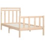 Estructura de cama madera maciza de pino 100x200 cm de , Camas y somieres - Ref: Foro24-3107018, Precio: 114,53 €, Descuento: %
