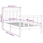 Estructura de cama madera maciza de pino 100x200 cm de , Camas y somieres - Ref: Foro24-3107018, Precio: 114,53 €, Descuento: %
