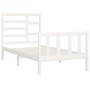 Estructura de cama madera maciza de pino blanco 100x200 cm de , Camas y somieres - Ref: Foro24-3107604, Precio: 129,16 €, Des...