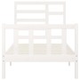 Estructura de cama madera maciza de pino blanco 100x200 cm de , Camas y somieres - Ref: Foro24-3107604, Precio: 129,16 €, Des...