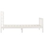 Estructura de cama madera maciza de pino blanco 100x200 cm de , Camas y somieres - Ref: Foro24-3107604, Precio: 129,16 €, Des...