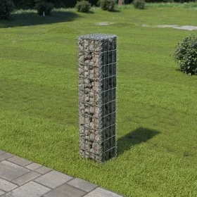 Gabionenwand mit verzinkten Stahlabdeckungen 20x20x100 cm von vidaXL, Zaunpaneele - Ref: Foro24-143575, Preis: 26,73 €, Rabat...