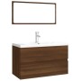 Set de muebles de baño madera contrachapada marrón roble de , Muebles de baño - Ref: Foro24-3120353, Precio: 241,95 €, Descue...