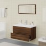 Set de muebles de baño madera contrachapada marrón roble de , Muebles de baño - Ref: Foro24-3120353, Precio: 241,95 €, Descue...