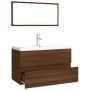 Set de muebles de baño madera contrachapada marrón roble de , Muebles de baño - Ref: Foro24-3120353, Precio: 241,95 €, Descue...
