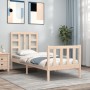 Estructura de cama individual con cabecero madera maciza de , Camas y somieres - Ref: Foro24-3191931, Precio: 85,83 €, Descue...