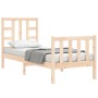 Estructura de cama individual con cabecero madera maciza de , Camas y somieres - Ref: Foro24-3191931, Precio: 85,83 €, Descue...