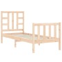 Estructura de cama individual con cabecero madera maciza de , Camas y somieres - Ref: Foro24-3191931, Precio: 85,83 €, Descue...